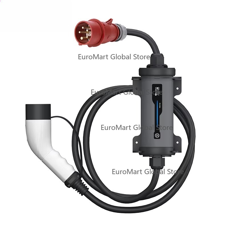 Type 2 Portable Ev Charger 11Kw Cee - Typ 2 auf Rote CEE-Stecker Elektroauto