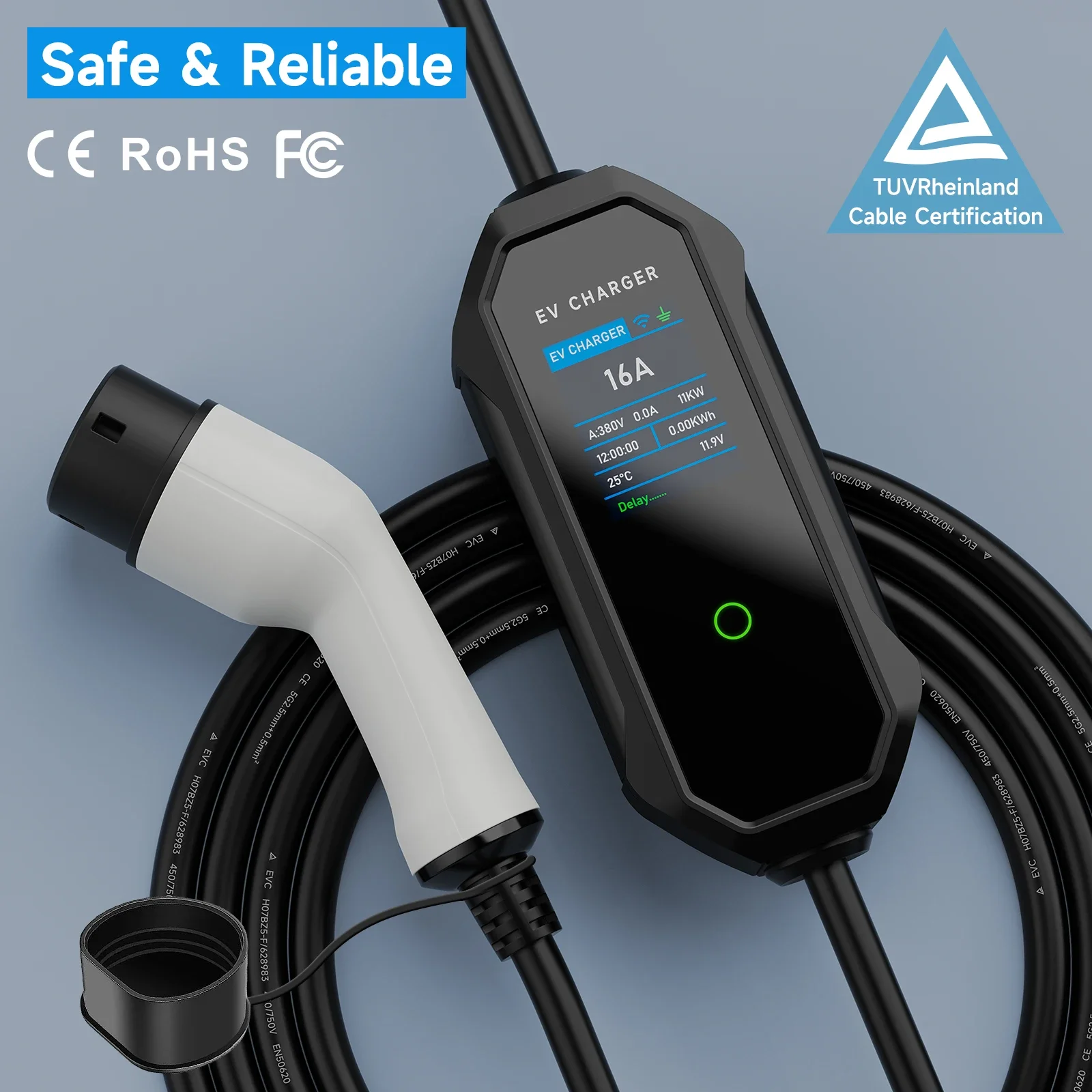 AFEEV Typ 2 Tragbares EV-Ladeg – Type 2 Portable Ev Charger 11Kw Cee Bewertung und Preis